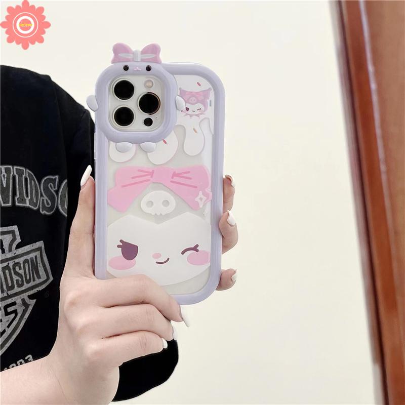 Case Lensa 3D Bow Little Monster Redmi 9T 10C 10A 9A 9C NF A1 A1+9 10 Redmi Note 11 8 9 10 11S 10s 10 11 Pro Max PO CO X3 M3 MI 11Lite Kartun Lucu Kulomi Anti Pecah Sarung Cover Sarung