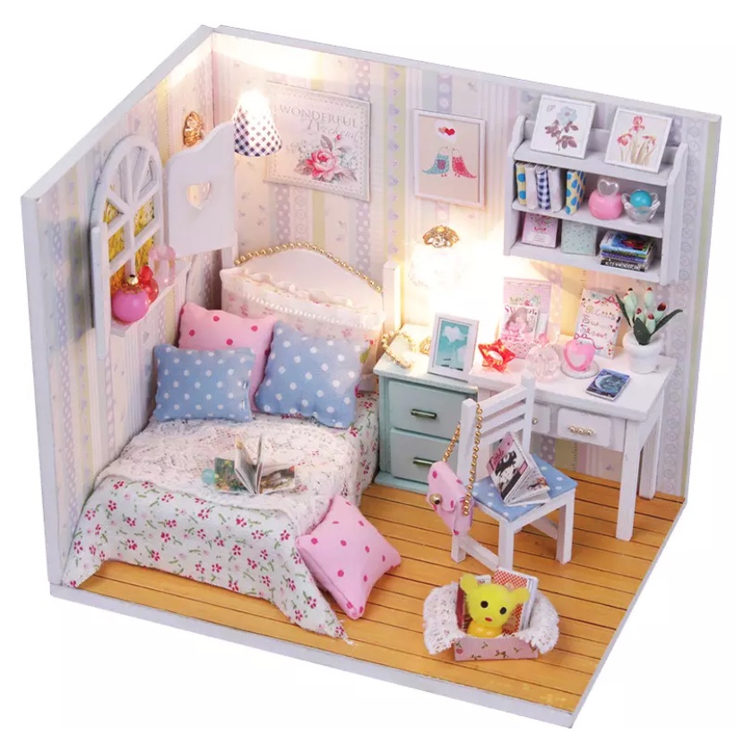 DIY Miniatur Rumah Mini DIY Miniature House Doll Rumah Boneka Kreatif