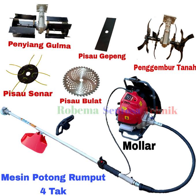 ALAT MESIN POTONG RUMPUT 4 TAK MOLLAR MESIN HONDA GX35 MULITIFUNGSI barang laris