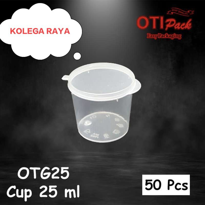 Tempat Cup Saus Klip Plastik  OTG 25ml    Isi 50PCS