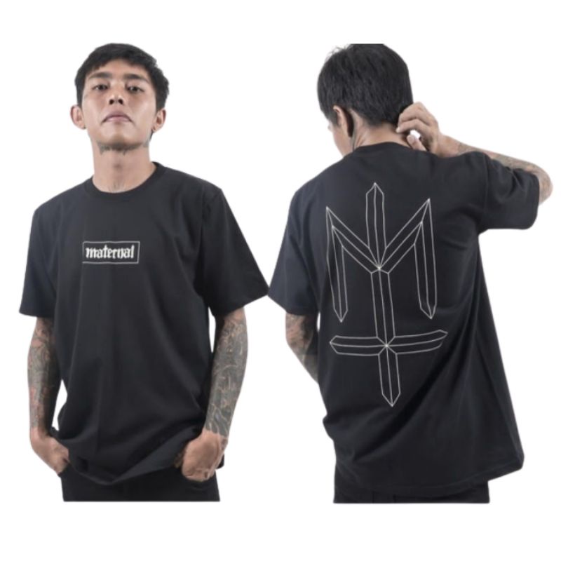 KAOS MATERNAL DISASTER SKEN BLACK T-SHIRT MATERNAL LOGO BOX MATERNAL HITAM - KAOS PRIA MATERNAL DISA