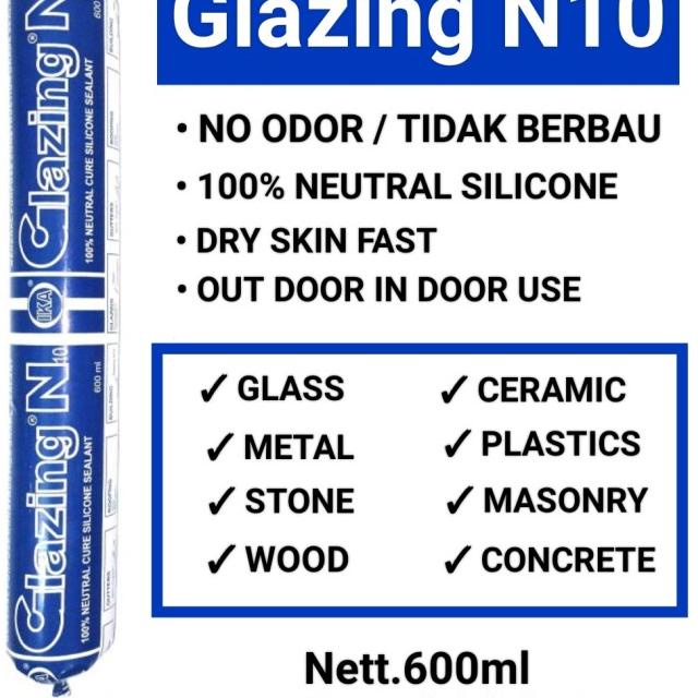 

Silicone Sealant Sosis GLAZING N10 600ml NETRAL100% - Harga satuan pcs - Putih