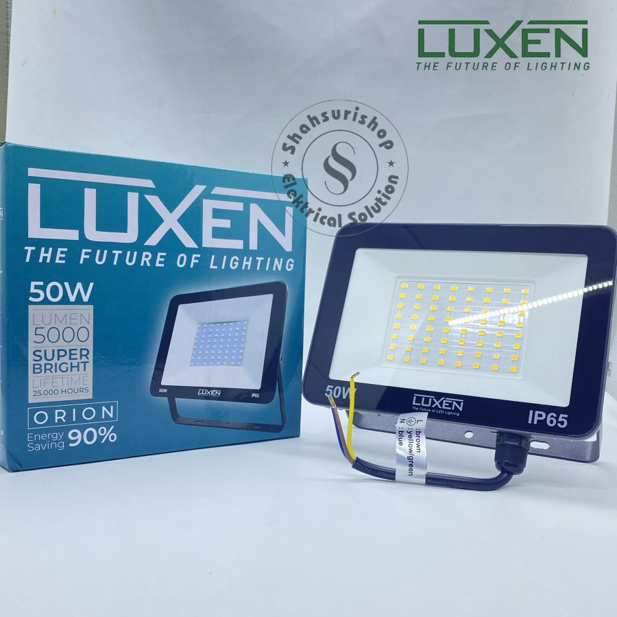 LUXEN LED FLOOD LIGHT ORION LAMPU SOROT 50W 50 W WATT BERGARANSI