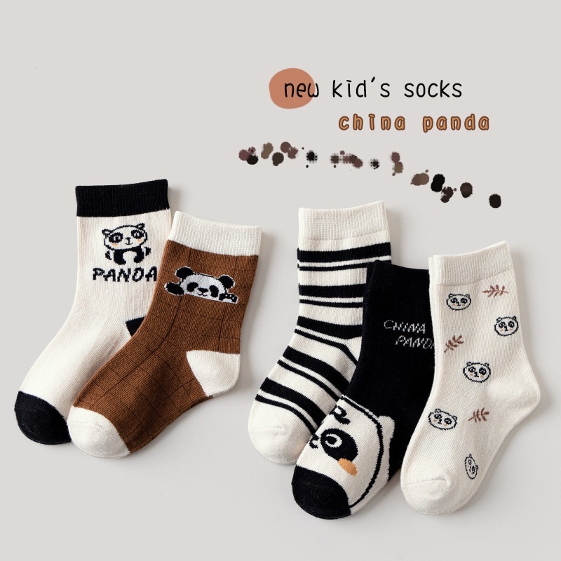 Kaos Kaki Anak Perempuan Laki Laki 5 IN 1 ( 5 pcs / Bgks ) MINLIU Import Bahan Versi Tebal