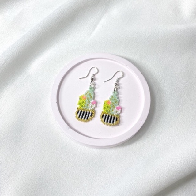 Cactus Earrings - Anting Mote Handmade