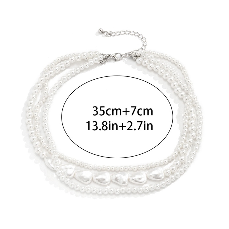 Fancyqube Kalung Mutiara Multilayer Gaya Vintage Untuk Wanita