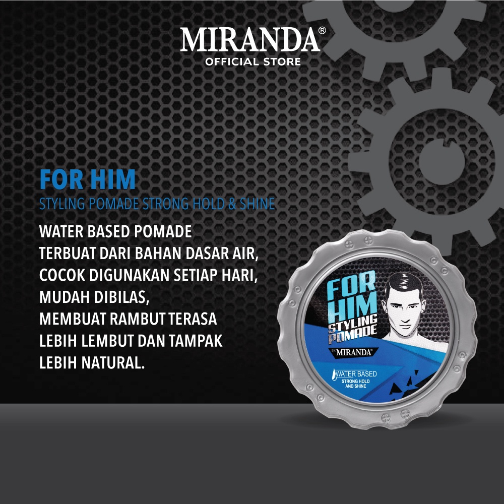 ★ BB ★ Miranda For Him Styling Pomade Water Based 100gr - 50gr