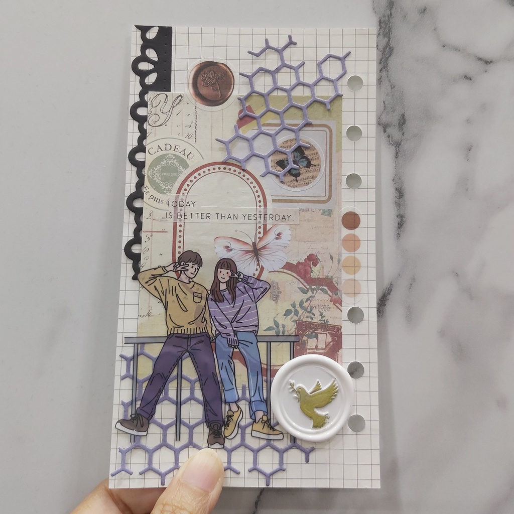 

3 Pcs Sarang Lebah Deco Paper Kertas Jurnal Bujo Scrapbook