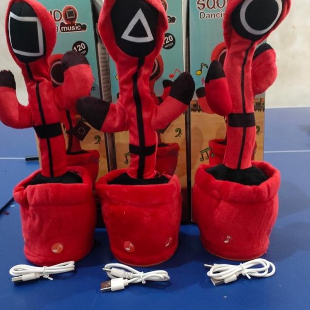 Kaktus Boneka Mainan Pintar Joget /Goyang/Bisa Ngomong Rekam - Polos Usb