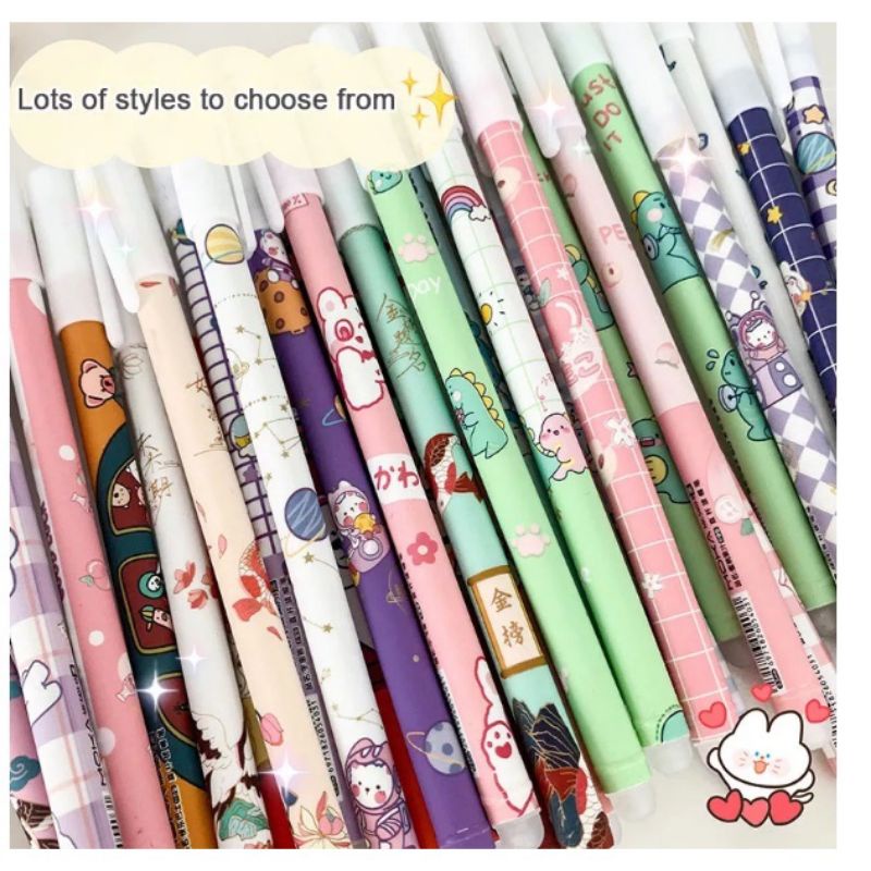 (1PCS) Pulpen Bisa Dihapus Bolpoin Gel Erasable Pen Pena Yang Bisa Dihapus Karakter Lucu