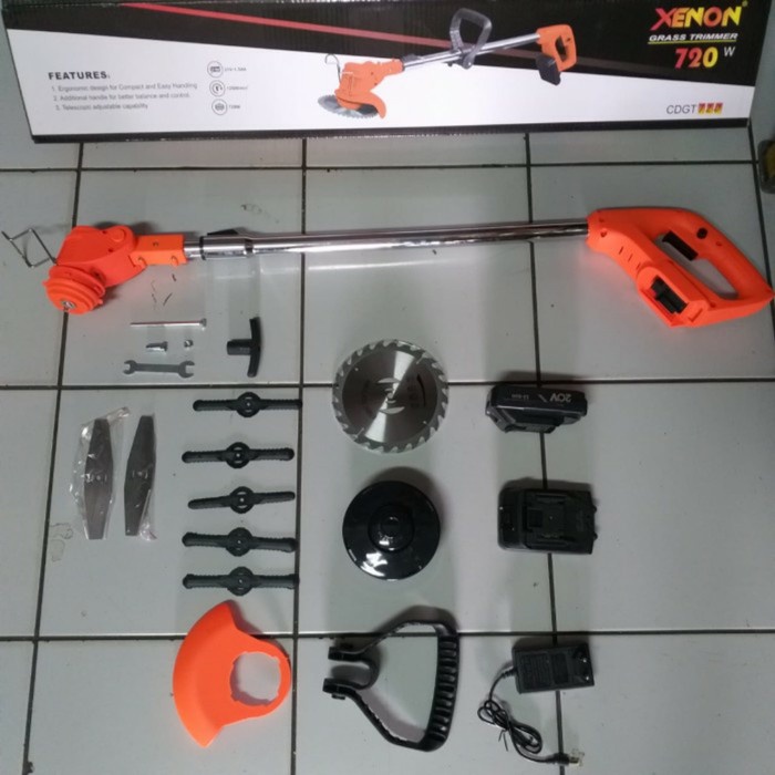 Pemotong Xenon Cdgt720 Mesin Potong Rumput 18V 20V Grass Trimmer Cdgt 720