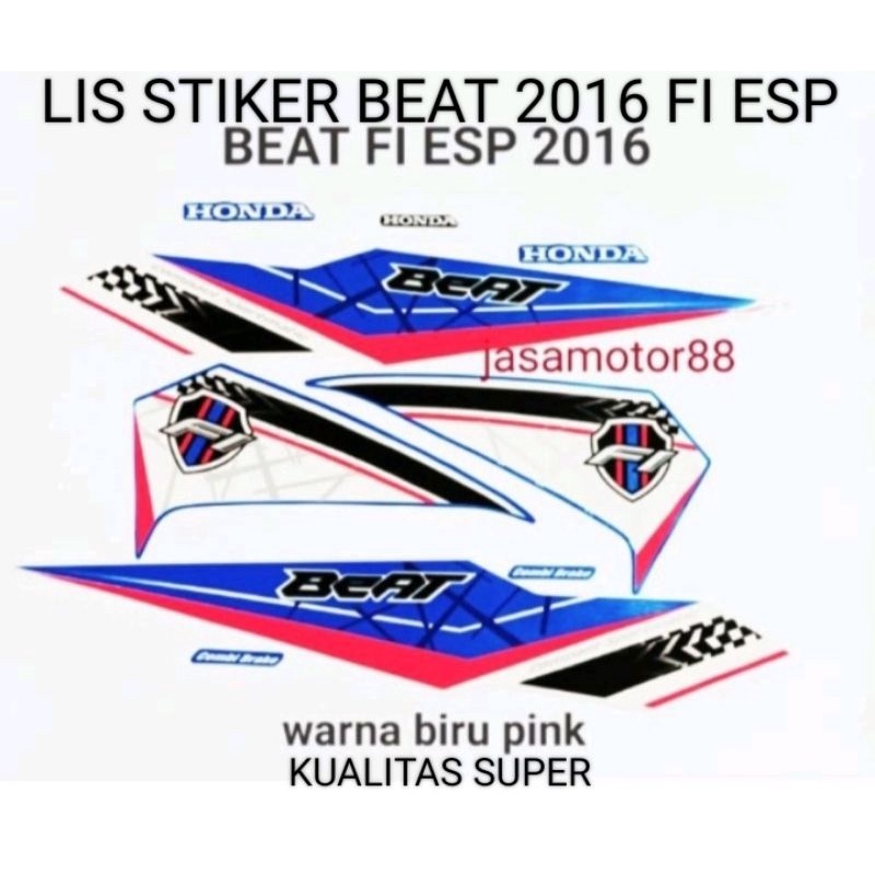 LIS STIKER BEAT FI ESP 2016 WARNA BIRU PINK