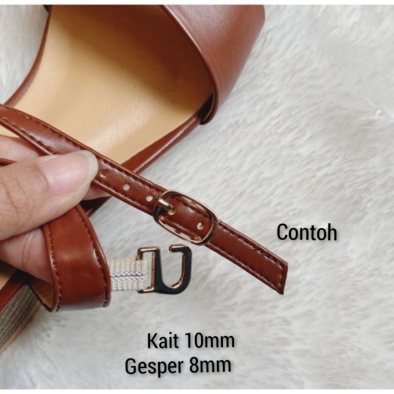 Gesper +kait sepatu rosegold (6set)