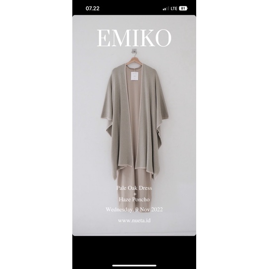Emiko Haze poncho by hijabnueta (PRELOVED)