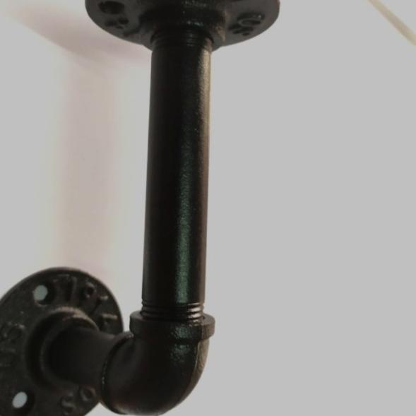 Vintage pipe shelf bracket pipa besi industrial 1/2 inch - pipa 10 cm