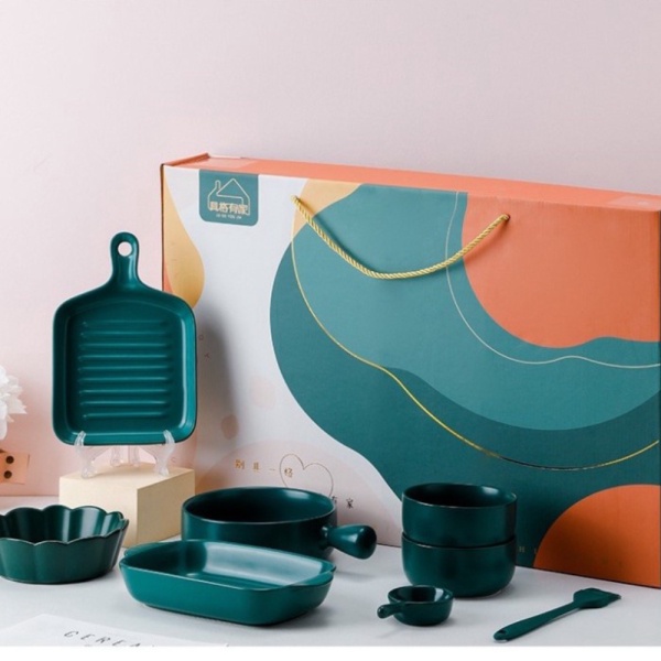 

Dijual Nordic 8pcs Tableware Set Luxury Gift / Set Piring Keramik Nordic Gift Murah