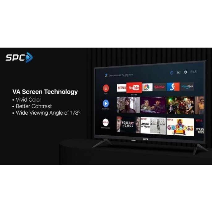 T0P SPC SMART TV ANDROID PRIMA SERIES 32 INCH LED HD ST32 (GARANSI RESMI) NICE