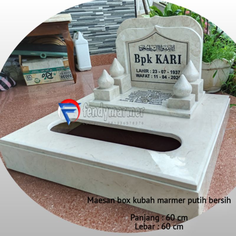 Maesan box variasi hiasan model kubah marmer putih tulungagung