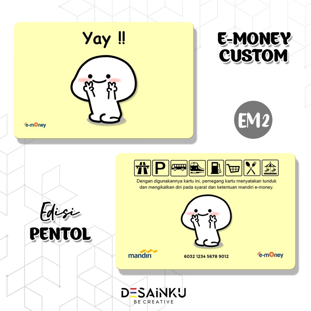 EMONEY edisi Pentol stiker lucu / Tap Cash / Flazz / Brizzi