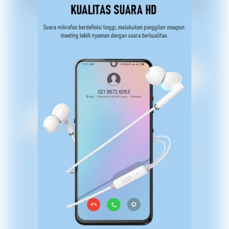 Robot RE602 Wired Headset Kualitas Suara HD