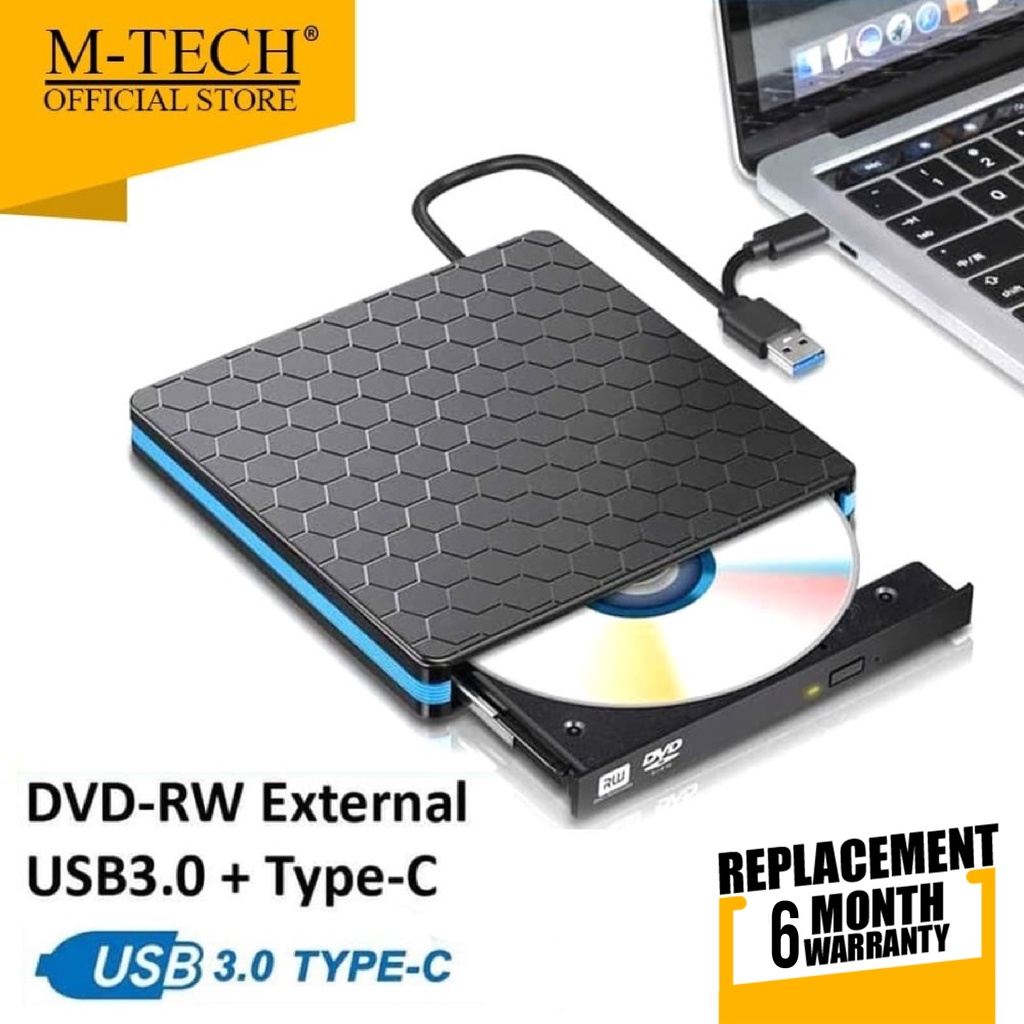 Dvd Portable External DVD RW Type C USB 3.0