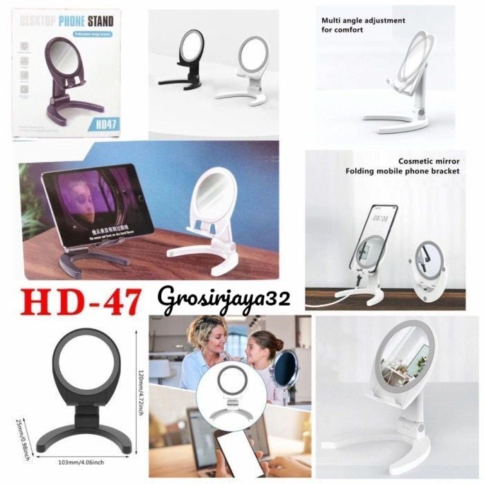 (GROSIRJAYA32) Phone Holder HD47 / HD-47 - Mirror Phone Stand - Holder HP HD47