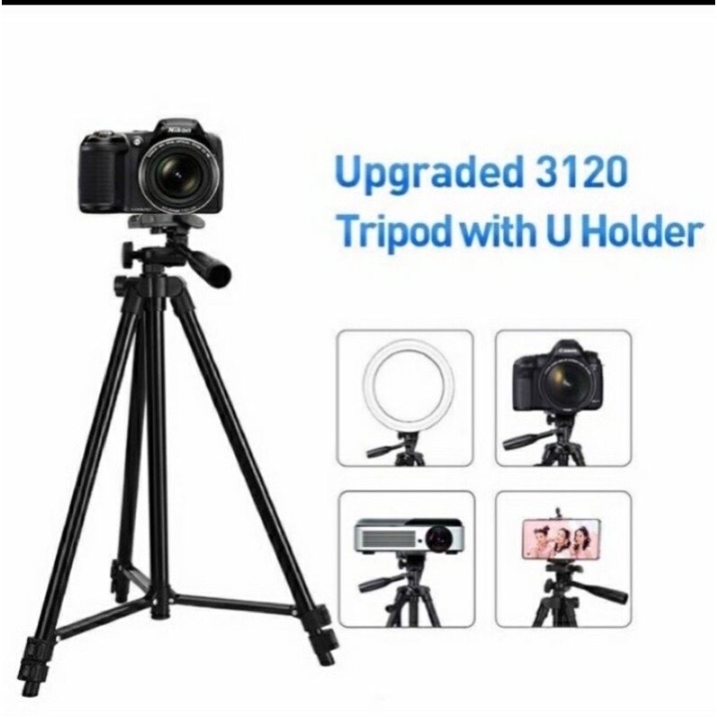 Tripod Camera Tripod Hp 100cm + Holder U TRIPOD 3120 1METER HITAM