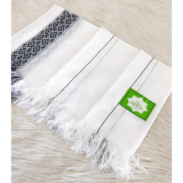 Sorban Arafat Putih Polos Putih Garis Hitam Sorban Kain Arab Grosir Haji Sorban Tenun Murah