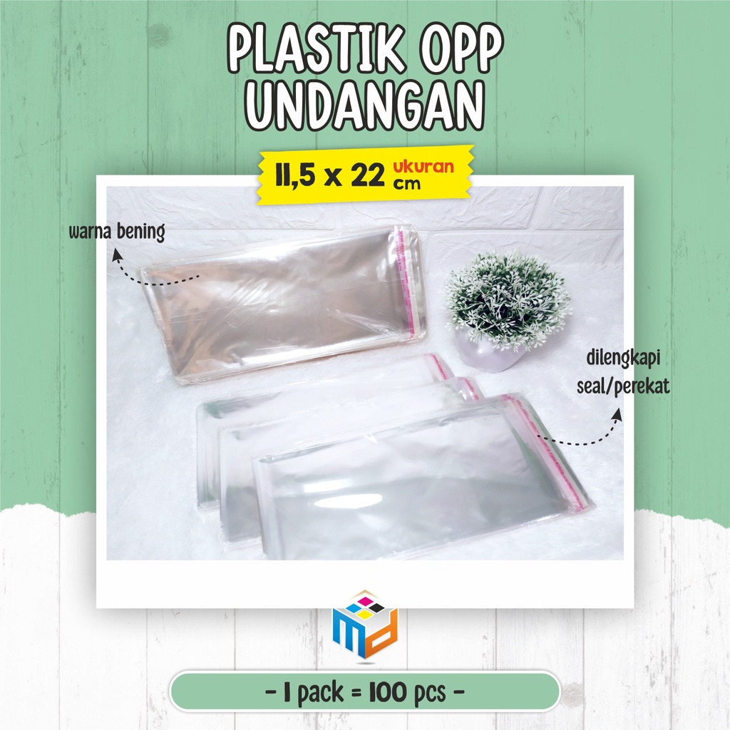 

Plastik OPP / Plastik Undangan / 11.5 x 22 cm