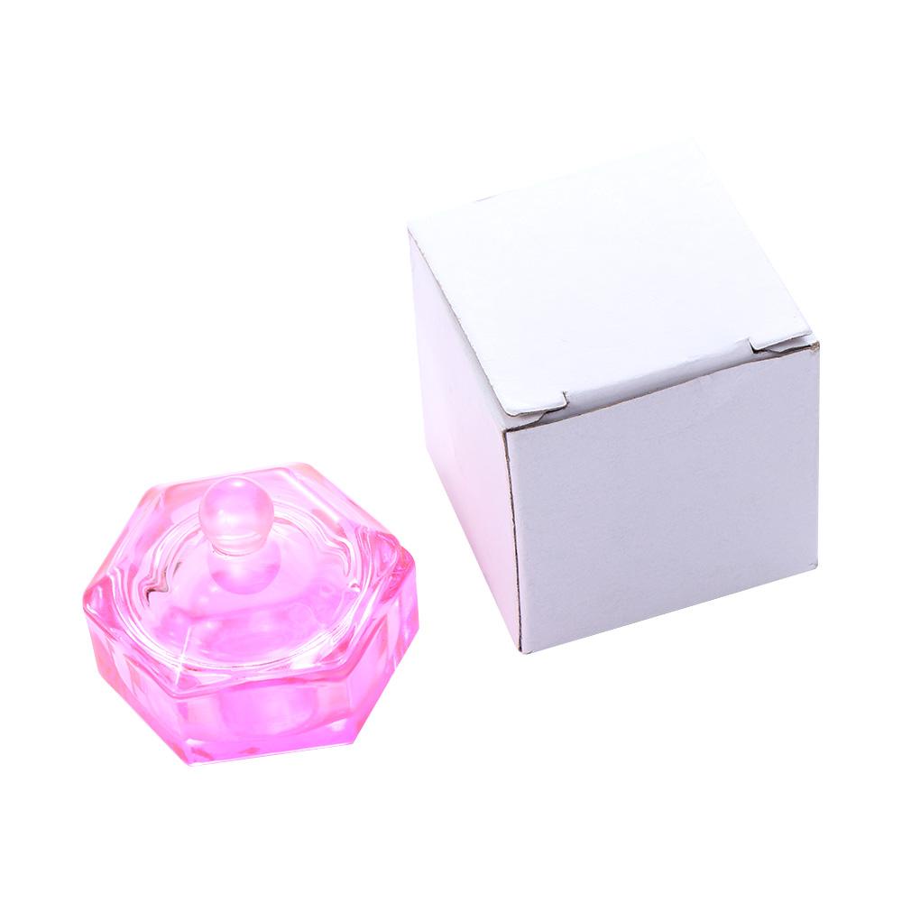 Mxbeauty Bubuk Piring Cair 1PC Alat Nail Art Profesional Transparan Manicure Aksesoris Nail Crystal Glass Cup