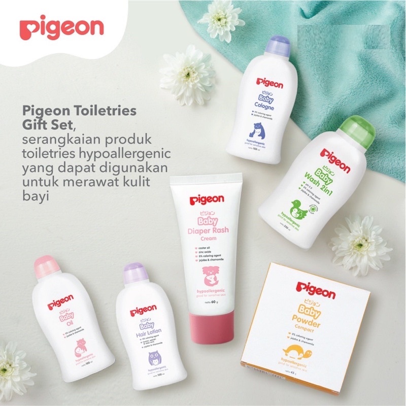 Pigeon Toiletries Gift Set Peralatan Mandi Bayi Cocok Untuk Kado