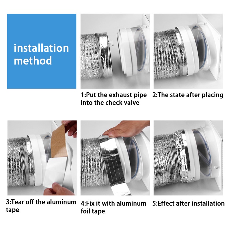 【2M-4Inci】Selang Flexible Aluminium Ducting/Selang Exhaust Aluminium/Saluran Ventilasi Aluminium/Selang Aluminium Cooker Hood