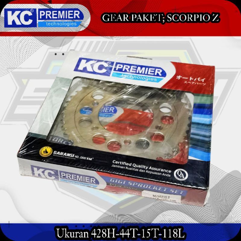 KCP GEAR PAKET SCORPIO Z (428H-44T-14T-118L) KC PREMIER GIR SET SCORPIO Z 428H-44T-14T-118L