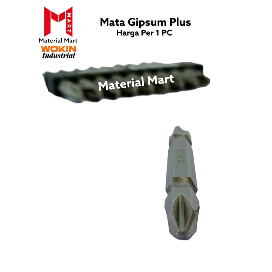 Mata Obeng Gipsum Wokin PH2 | Screwdriver Bit Plus Magnet | Mata Gipsum | Material Mart