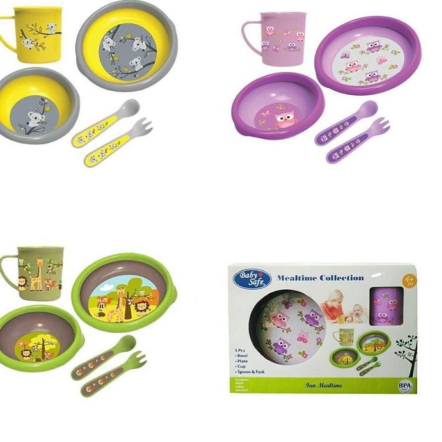 Hadir Spesial Baby Safe Mealtime Collection Feeding Set / Set Peralatan Makan Bayi Baby Safe
