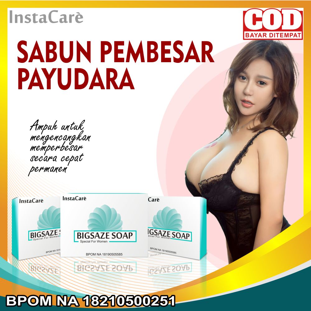 BPOMCOD TERLARIS 03 (PRIVASI AMAN) BIGSAZE SOAP PEMBESAR PAYUDARA CEPAT PERMANEN SABUN ASLI ORIGINAL