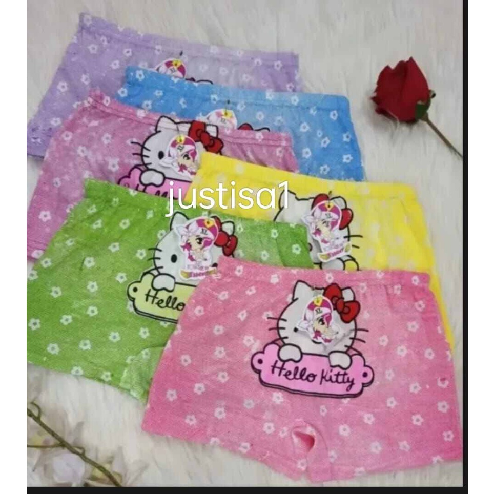 S..6 PCS BOXER ANAK PEREMPUAN CELANA DALAM ANAK PEREMPUAN MOTIF KARAKTER TERBARU