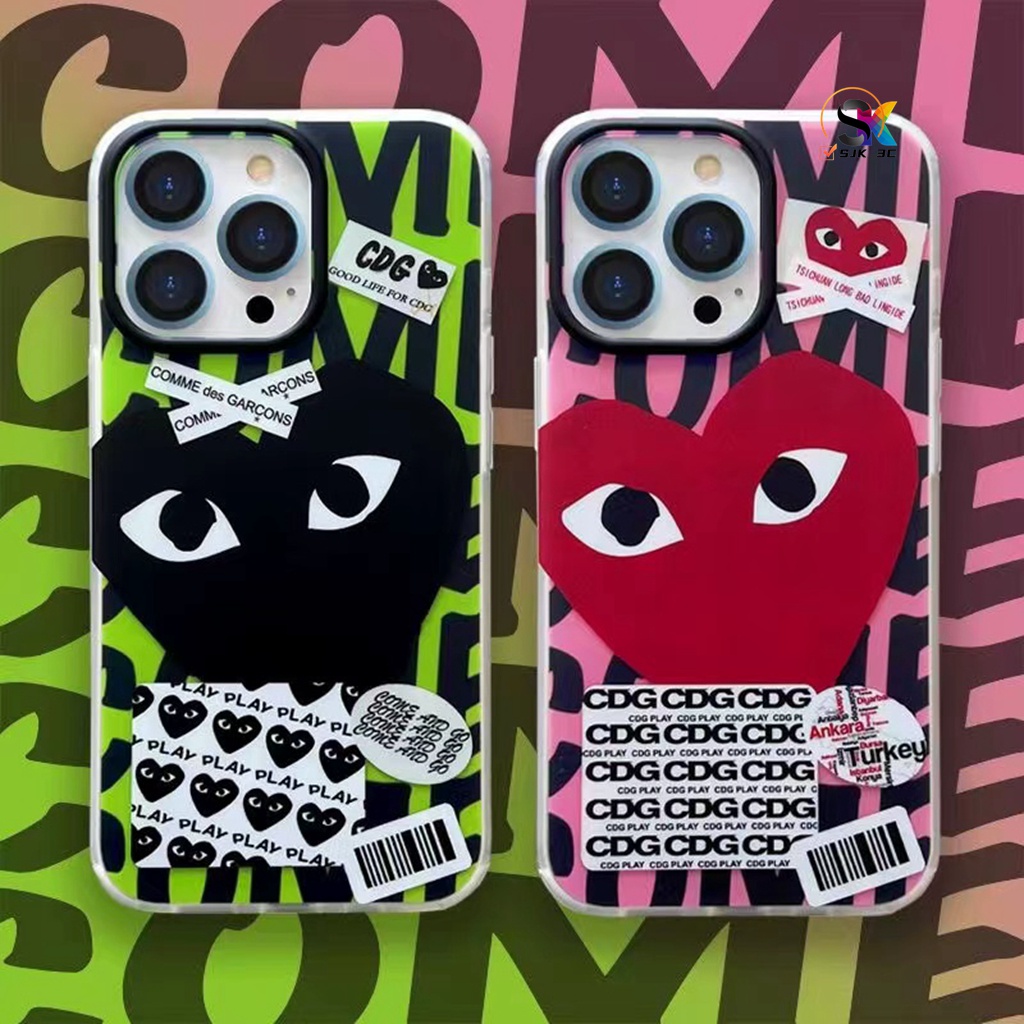 New - Chaopai Love IMD anti fingerprint skin feeling Fashion CDG Love case For iPhone 14 13 12 Pro Max Ready CASE