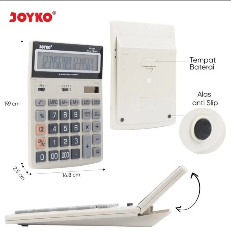 KALKULATOR CHECK &amp; CORRECT JOYKO CC-50 CALCULATOR 16Digit Desktop CC50