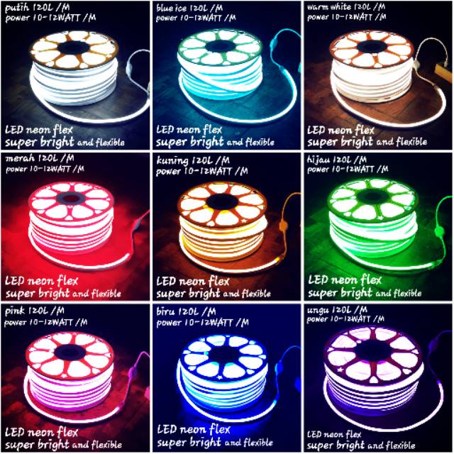 Lampu Neon Flexibel Dekorasi Rumah LED 220V