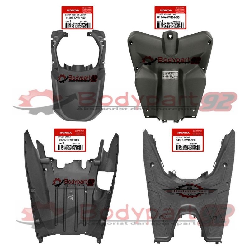 Cover Body Kasar Vario Techno 110 Lama Karbu Original AHM