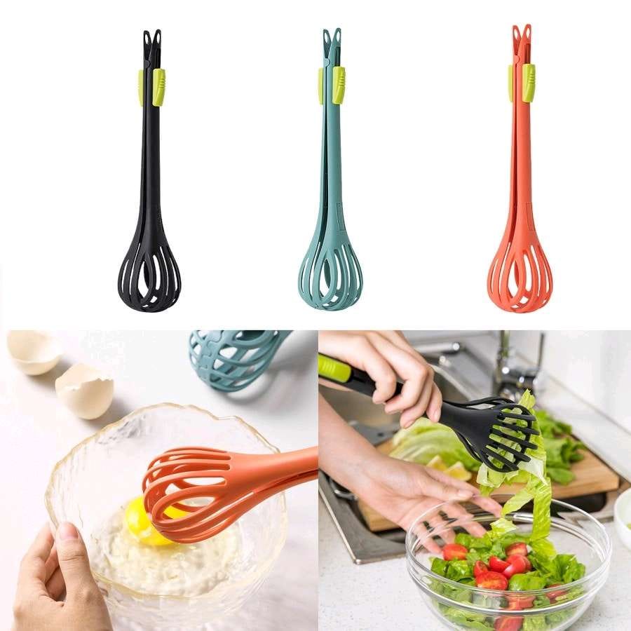 【GOGOMART】Pengocok Telur Pencapit Makanan / Whisk Egg Beater 2in1 - PJ03