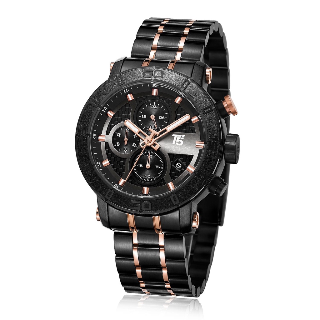 JAM TANGAN T5 H 3635G ORIGINAL WATERESISTAN/JAM TANGAN PRIA CHRONOGRAPH STOPWATCH