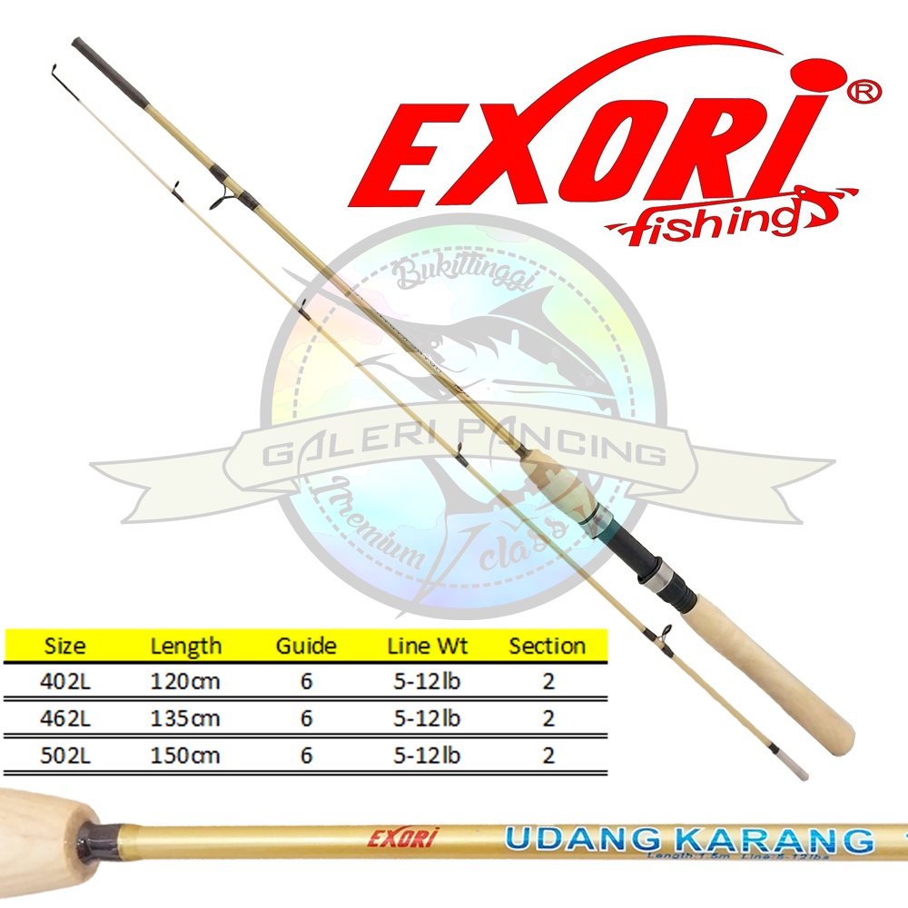 Joran Pancing Exori Udang Karang 502 150cm 5-12lb Fiber Solid