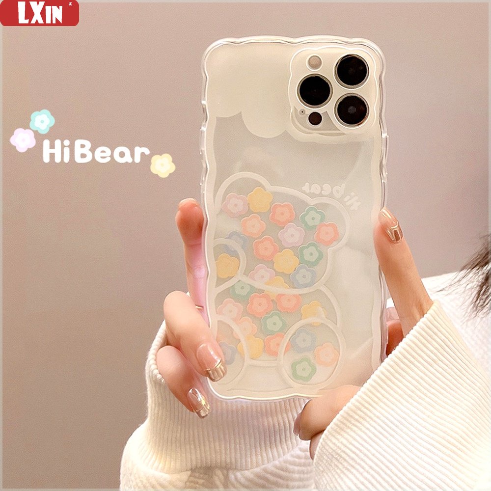 Soft Case Pelindung Motif Beruang Bunga Untuk Realme 10 C30 C31 C35 C21Y C25Y C21 C25 C17 C15 C12 C3 C2 Realme 8i 7i 5 5i 6i 7 Pro