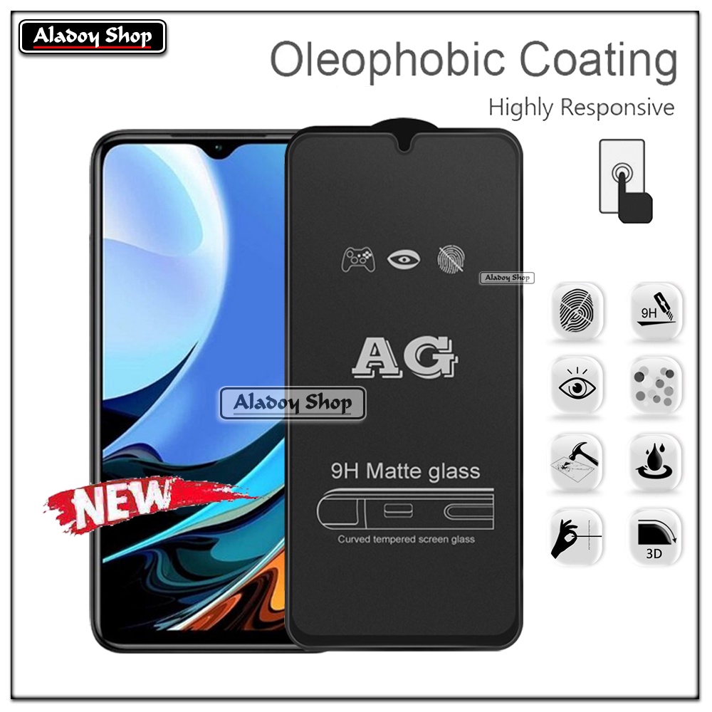 Xiaomi Redmi 9T PAKET 2IN1 Tempered Glass Matte Anti Glare Full Layar dan Tempered Glass Kamera