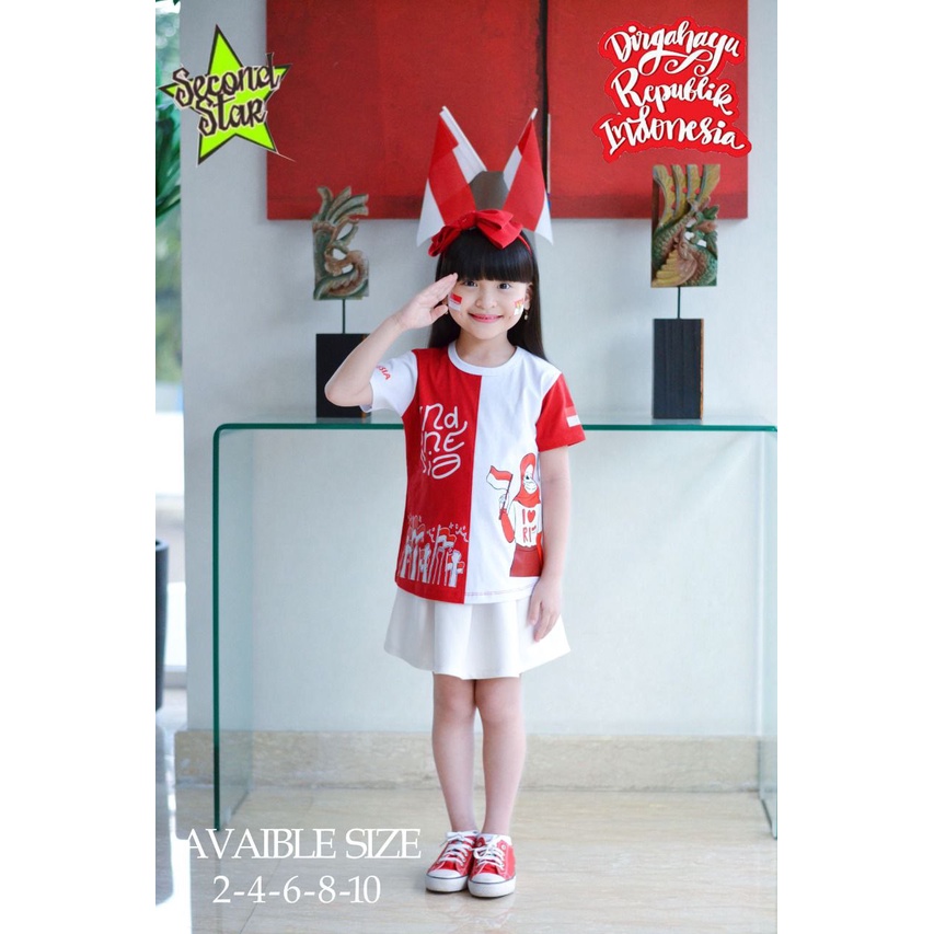 kaos kemerdekaan anak cewek by second star