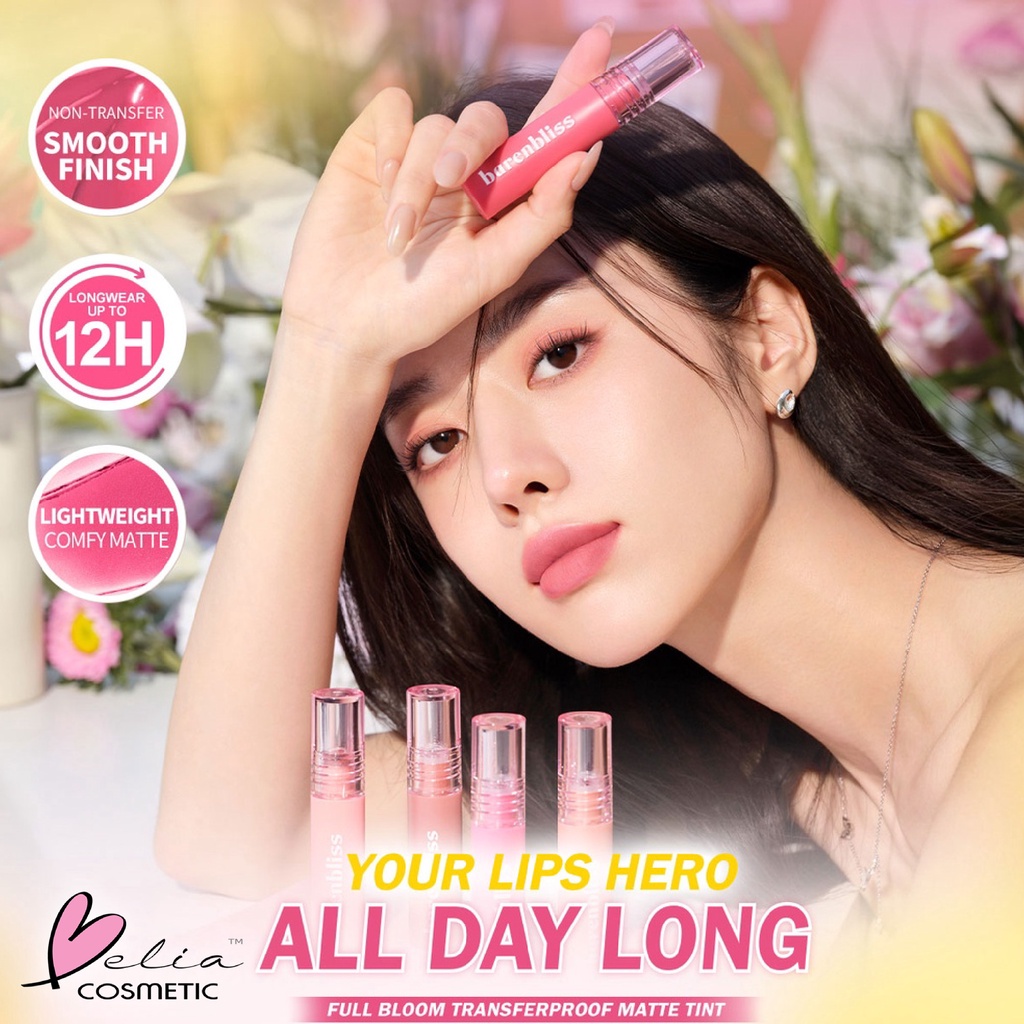 ❤ BELIA ❤ BNB barenbliss Korean Bloomatte Full Bloom Transferproof Matte Tint LONGLAST 12H TRANSFERPROOF | BPOM