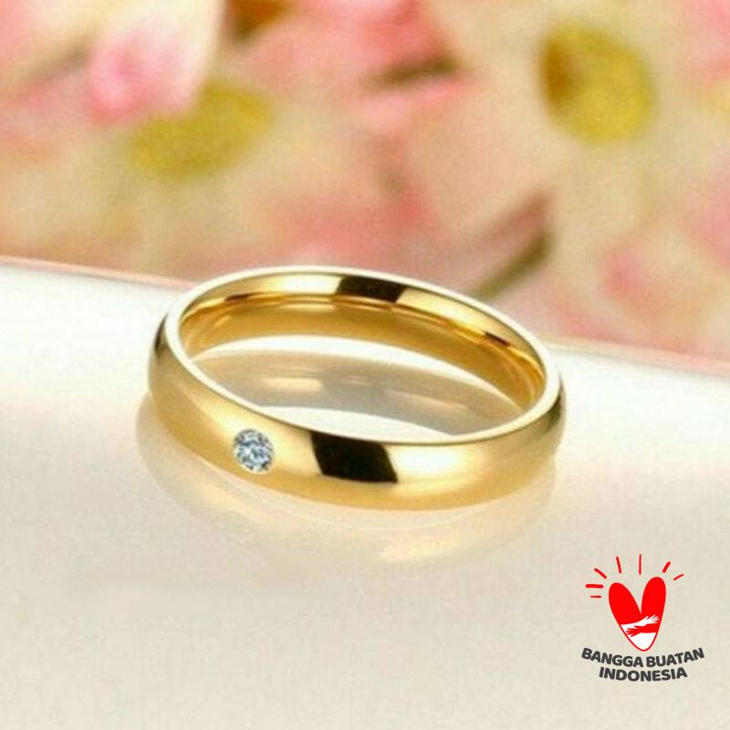 DISCOUNT Cincin GOLD Titanium anti karat anti luntur harga (satuan) BISA COD TERMURAH