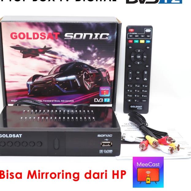Set Top Box GOLDSAT SONIC DVB T2 / Receiver TV Digital Terrestrial